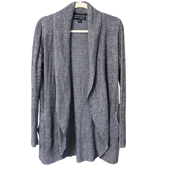 Barefoot Dreams CozyChic Lite Open Front Longline Cardigan Heather Grey Medium - Picture 1 of 5